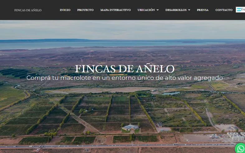 Sitio web de Fincas de Añelo